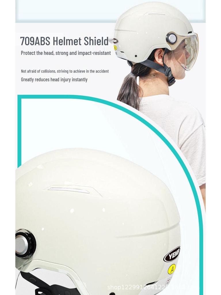 All-Season Universal Motorcycle Half Helmet with 3C Certification for Men & Women, Summer Electric Vehicle Safety Helmet