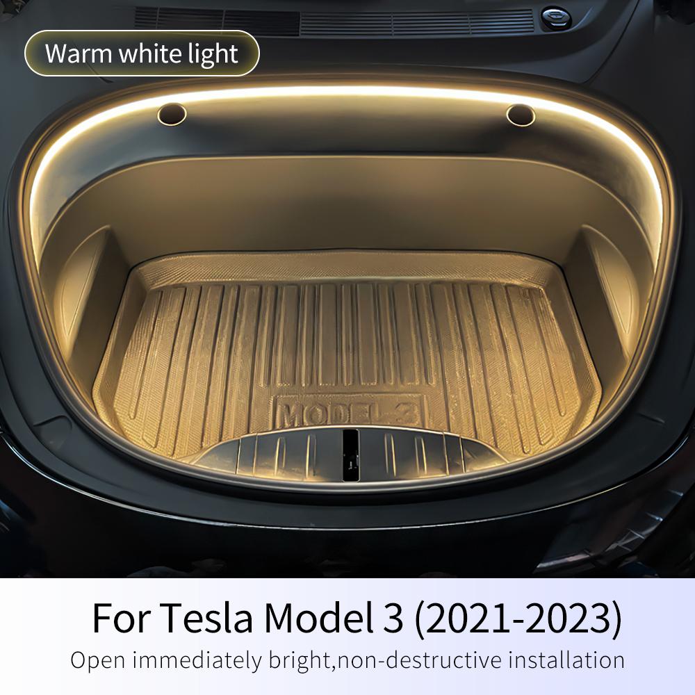 2.4M LED Car Front Trunk Light Strip Easy Tall Modified Lighting for Tesla Model 3 Y Waterproof Neon Lamp Front Trunk LED