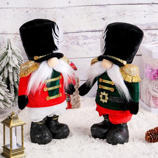 Christmas Soldier Telescopic Figure Retractable Height Adjustable Faceless Ornament Christmas Festive Decoration