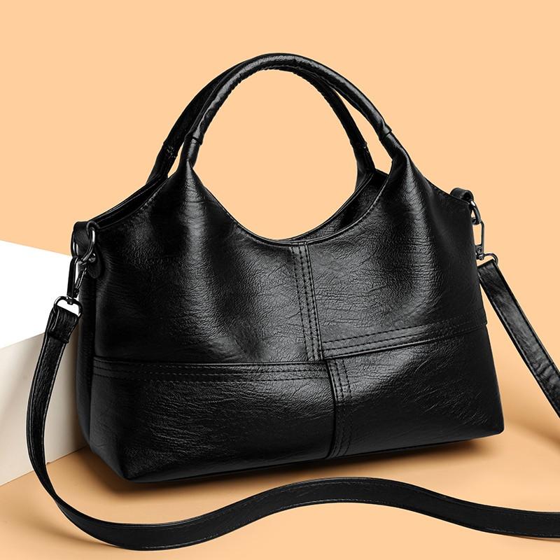 Vintage Leer Patchwork Handtas Mode Schoudertas Dames Vintage Crossbody Tas Werk Boodschappen en Dames Vakantiecadeaus