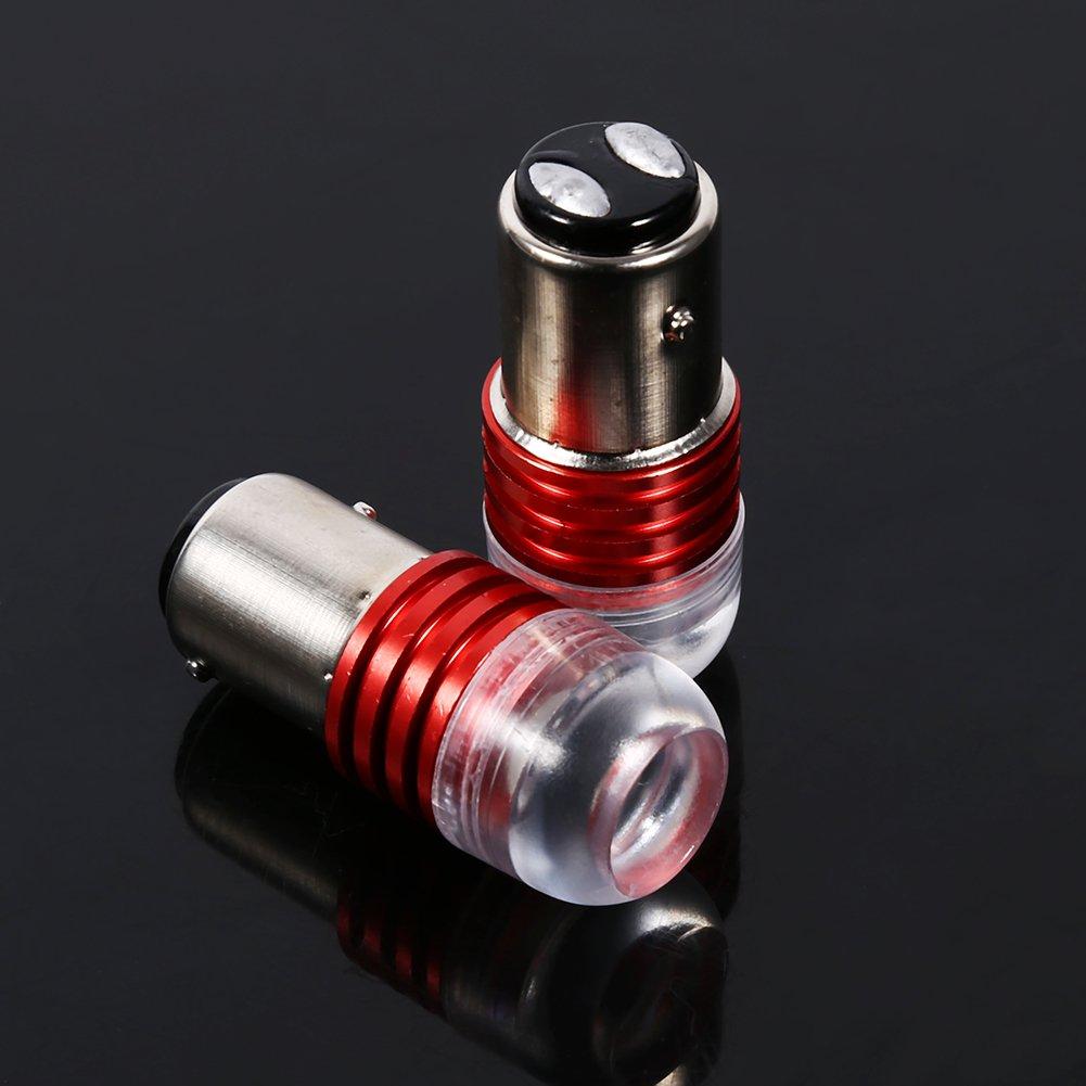 2 st Röda Bilbakljusmonteringar 1157 2357 Stroboskopiskt Blinkande LED-projektorlampa för