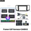 For Volkswagen VW Sharan 2010-2022 Car Android Radio Screens 10 Inch Frame Harness Power 16pin Cables Fascia Canbus Adapter Radio Accessories 4