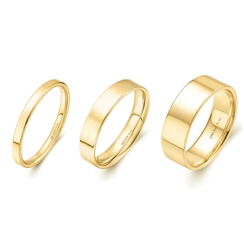 ANIA HAIE Smooth Band 925 Silver Ring 2mm/4mm/6mm R064-02G_03G_04G