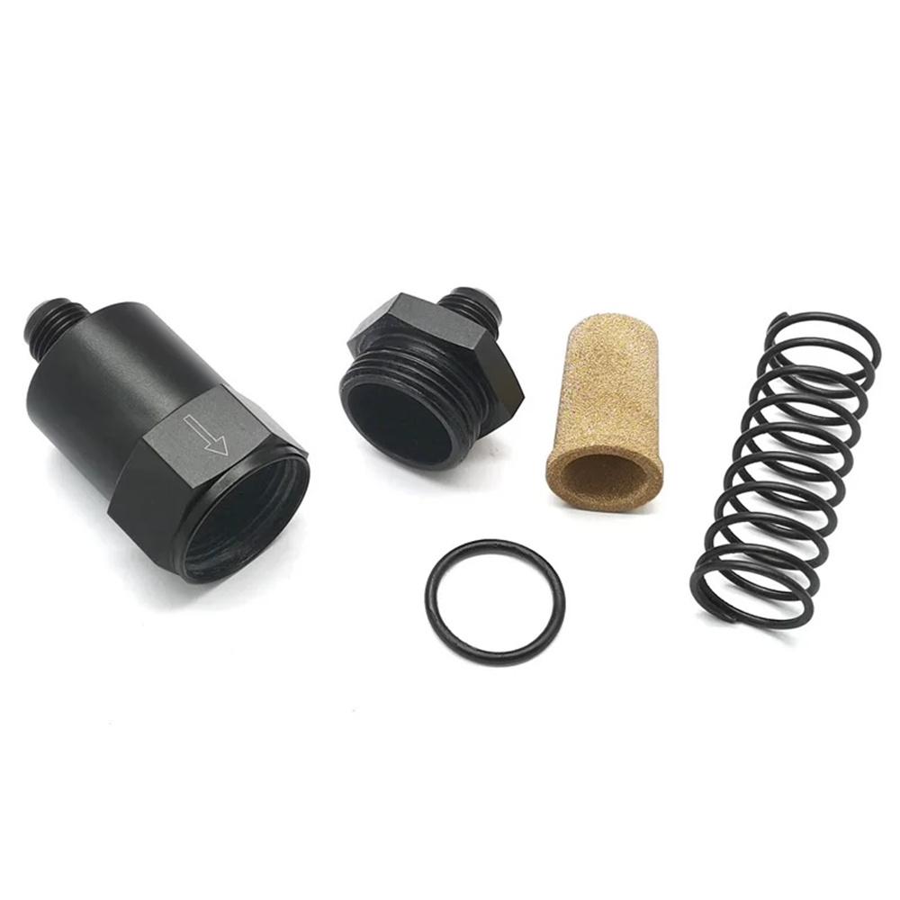 Aluminum Black 6AN Inline Fuel Filter 30 Micron