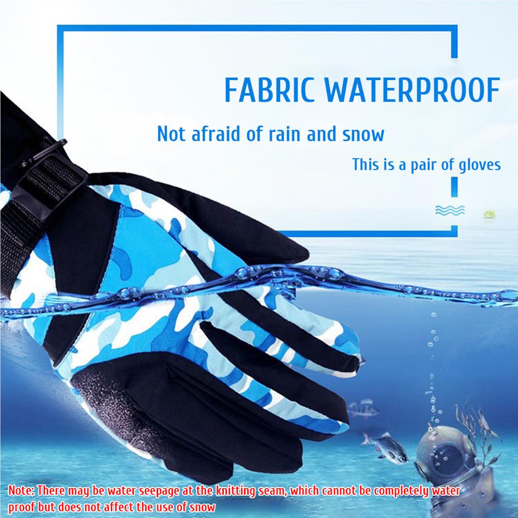 Wasserdicht Warmhaltend Kinder Winter Skihandschuhe Handwärmer Jungen Mädchen Camping Dick Thermohandschuh Bekleidungszubehör