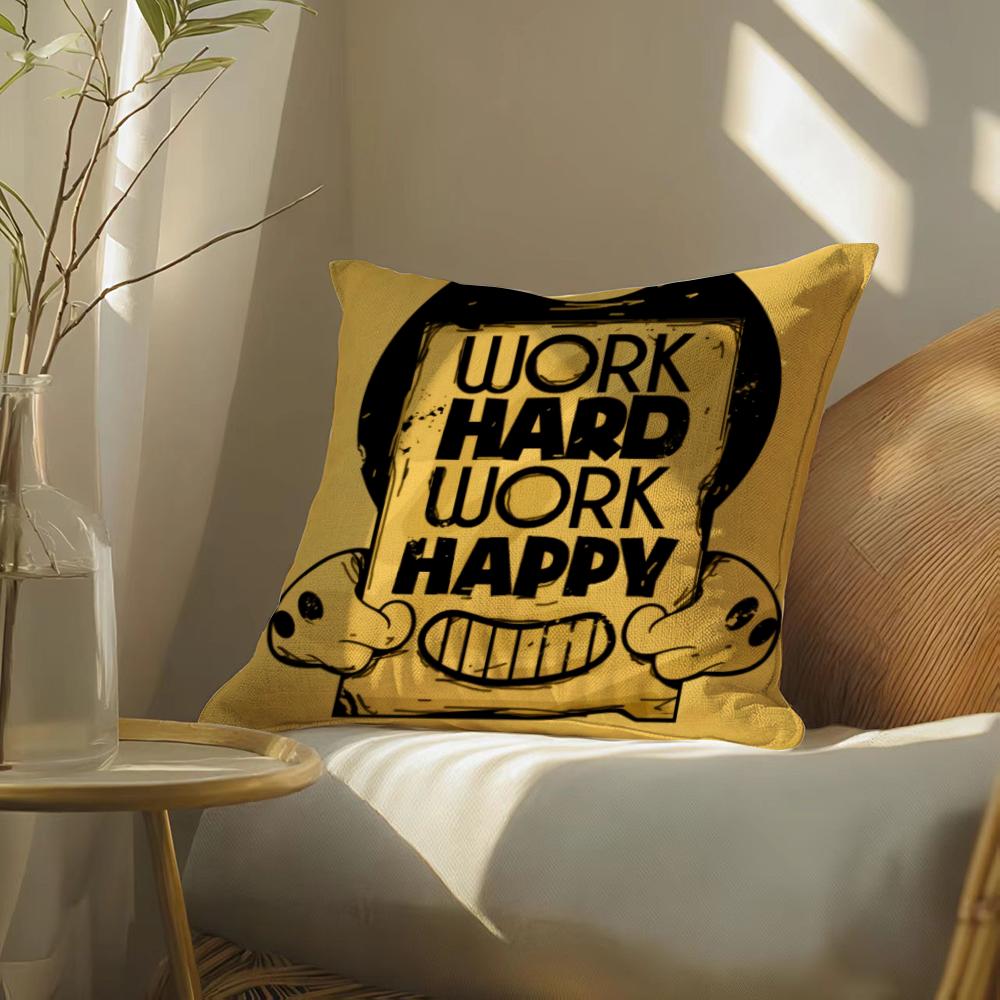 GameBBendyandtheInkMMachine Pillow Case Pillowcase Doublesided Printed Sofa Cushion Bedroom Headboard