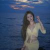 Lemon Yellow Swimsuit Women's Bikini Four-piece Split Long-sleeved Meat-covering Vacation Seaside High-end