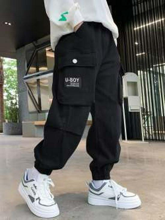 

Повседневные брюки из чистого хлопка для мальчиков - Новая коллекция осень-зима 2023 года с бархатом - Для детей и подростков 140 cm