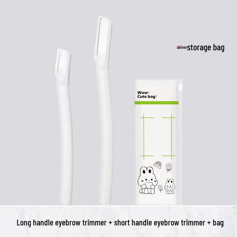 Stainless Steel Eyebrow Trimmer Set with Safety Razor Blade