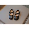 Fashion Little Girls Solid Color British Style Soft Sole Non Slip Leather Shoes
