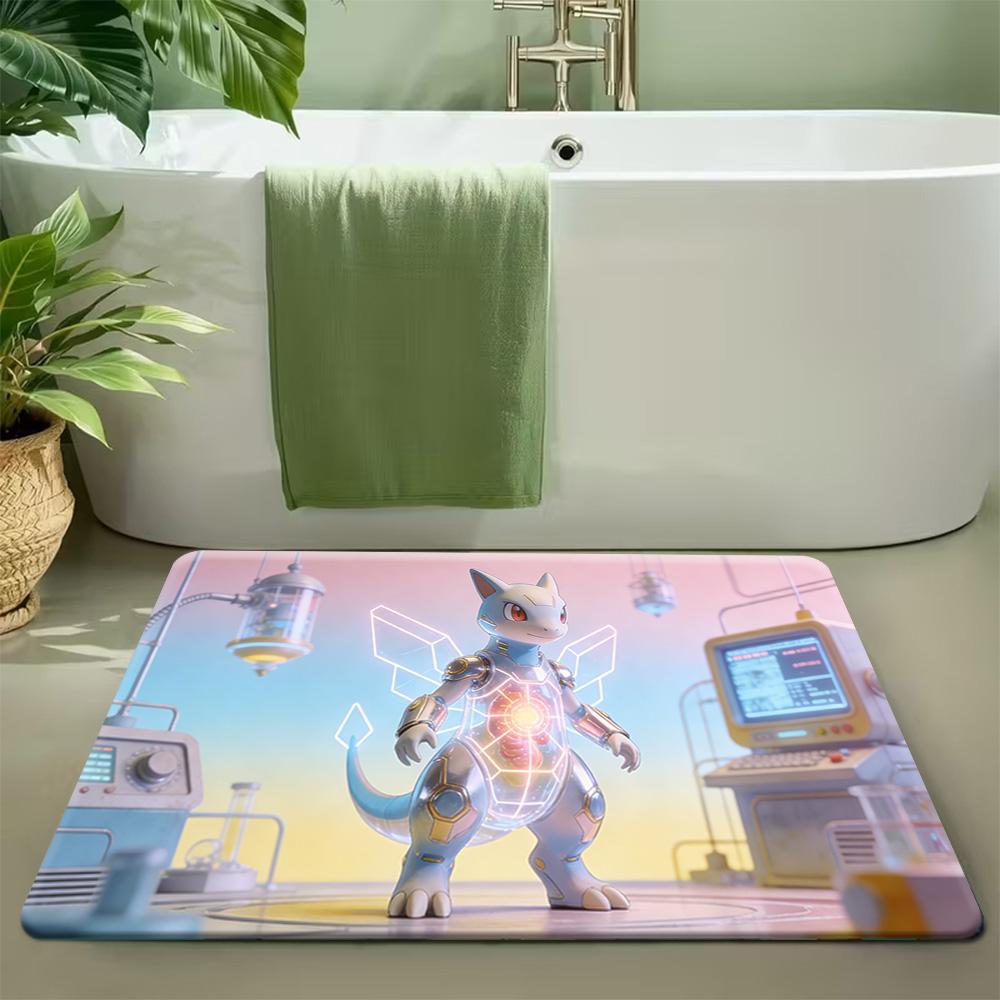 

Pokemon Charmander & Psyduck Autumn Picnic Print Doormat Anti-slip Absorbent Floor Mat for Home Entrance Bedroom Living Room Dec 40cm x 60cm