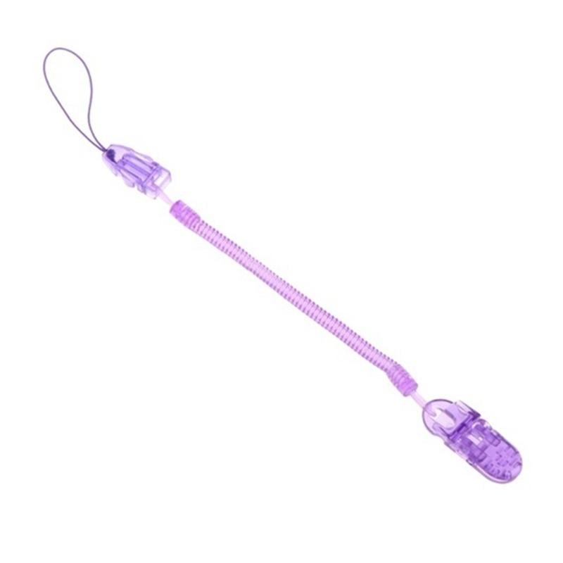 2pcs Baby Infant Toddler Dummy Pacifier Spring Soother Nipple Clip Chain Holder Strap TYS
