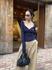 Women's American Lazy Style Loose Wide-Leg Pleated Patchwork Pants 2026