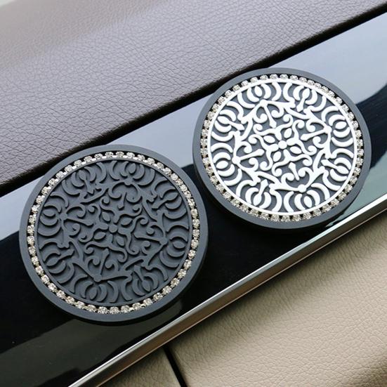Car Cup Holder Coaster Anti-slip Waterproof Easy To Clean Heat Resistant PVC Water Bottle Pad Mat Auto Styling Interior Accessories
