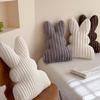Striped Rabbit Plush Throw Pillow – Soft, Skin-Friendly Cushion for Home Decor Gift