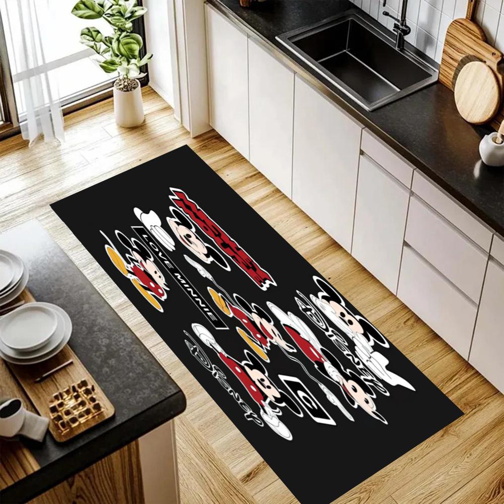Mickey Mouse Comic Strip Kitchen Mats Durable Bathroom Pads Comfortable Rugs Carpets For Kitchen Home Office Sink Laundry Room Bathroom Decor