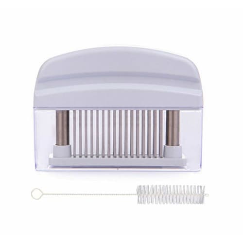 Warm Time Meat Tenderizer, Meat Tenderizer, 48 Blades, Disassembles for Cleaning, Includes Cleaning Brush, Dishwasher Safe