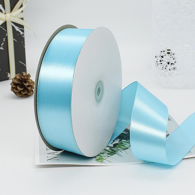 Single Face Ribbons 100% Polyester 20 Solid Color 4 cm Wide Ribbon 100Y for Birthday Decoration