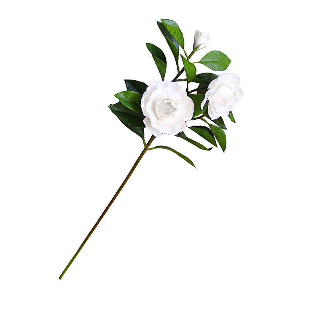 Artificial Flower Faux Gardenia Simulation Blooms for Wedding Decor Table Centerpiece Home Living Room Bedroom Adornment