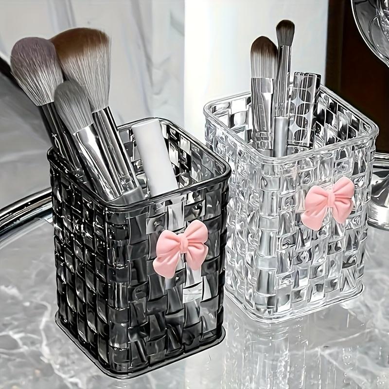 Cutie transparentă acrilică pentru depozitarea pensulelor de machiaj, organizator cosmetic de birou, depozitare rujuri, suport de afișare lac de unghii, suport tip raft pentru bijuterii