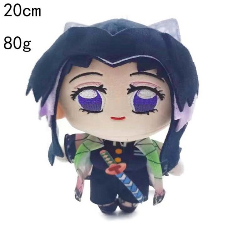 Demon Slayer Anime Plush Toys 20cm Devil's Blade Cartoon Figure Manga Dolls Kimetsu Tanjirou Nezuko Kids Birthday Gifts Decor