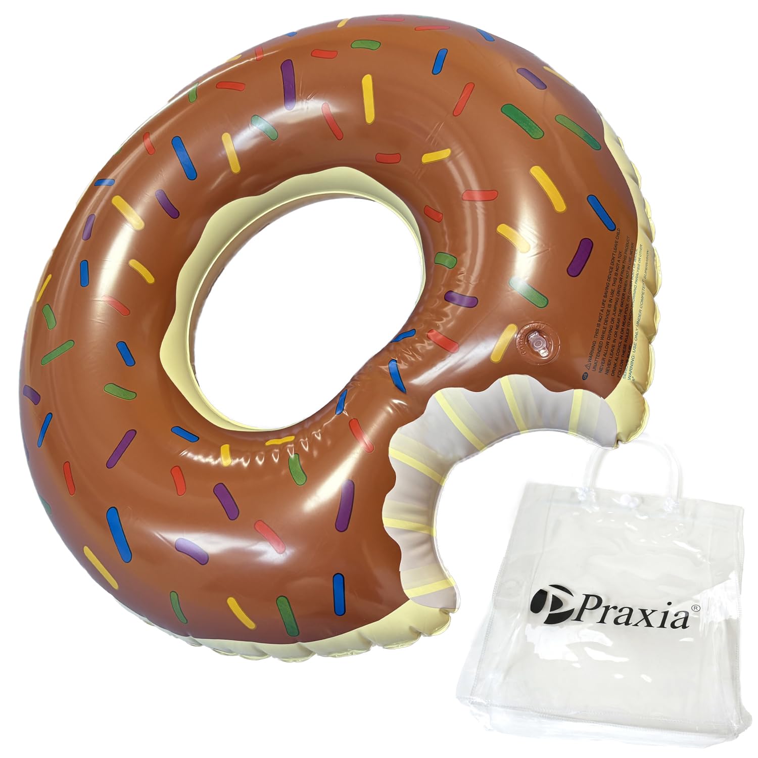 Praxia Kids  Donut Float, Large, Popular, Chocolate Brown, 70cm