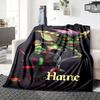 Custom Name Mysterious Creature Portrait Blanket for Couch & Bed, Plush Cozy Fuzzy Blanket Super Soft & Warm Blankets for Fall and Winter. 0908141
