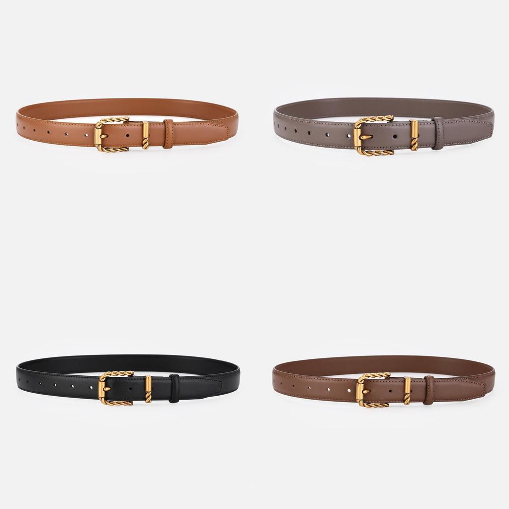 Womens Fashion Leather Belt With Alloy Pin Buckle For Jeans And Dress Attire