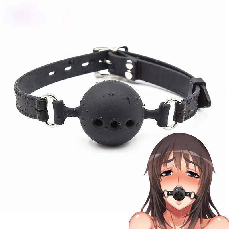 3 Sizes Soft Safety Silicone Bdsm Open Mouth Gag Ball Bondage Slave Ball Gag Erotic Sex Toys For Woman Adult Sex Games Slave New
