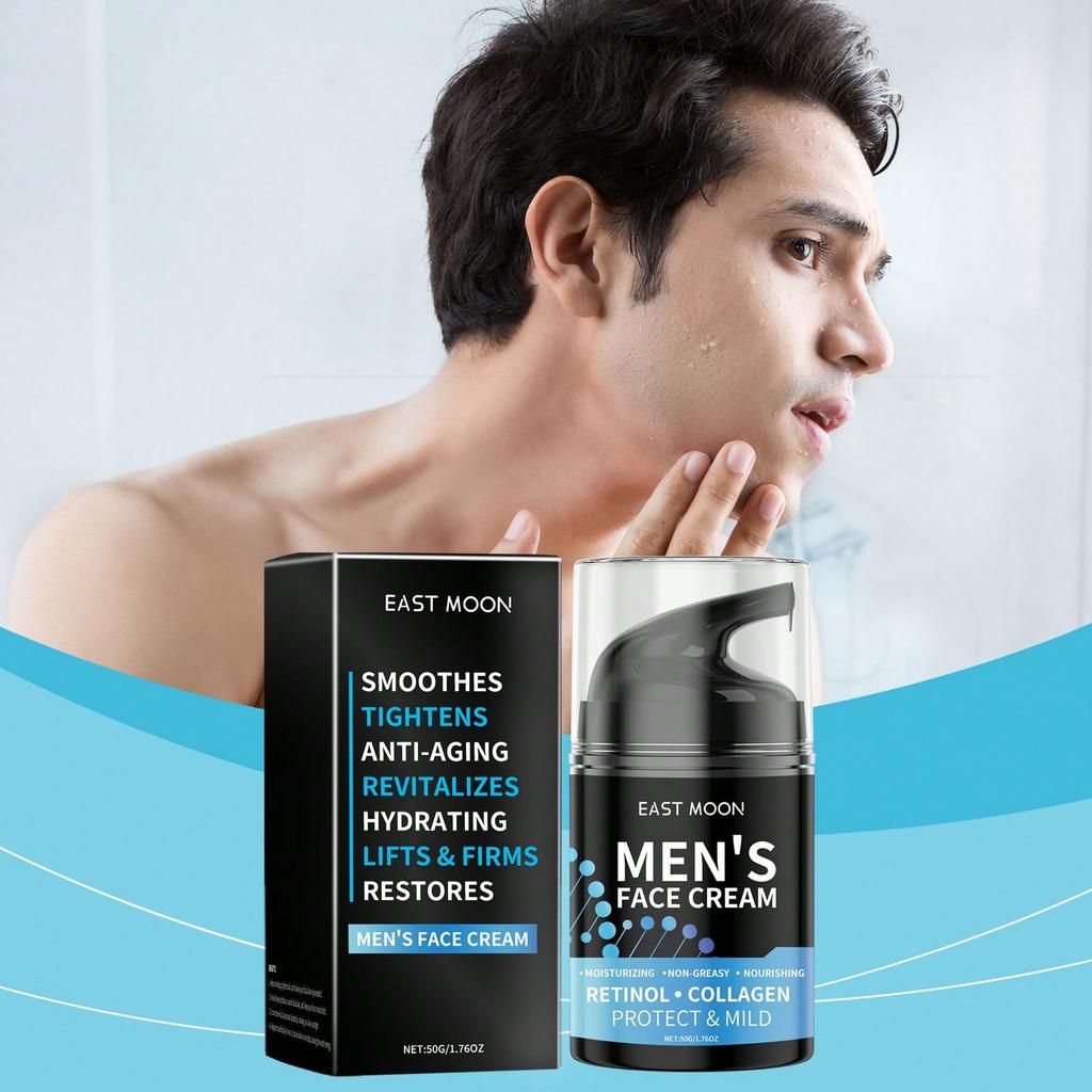 1pc Men's Retinol Cream, Men's Moisturizing Nourishing Facial Skin Hydrating Skin Care Cream