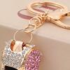 Keychain Alloy Electroplated Whistle Shape Key Chain with Dazzling Colorful Rhinestones Lobster Clasp Key Ring Backpack