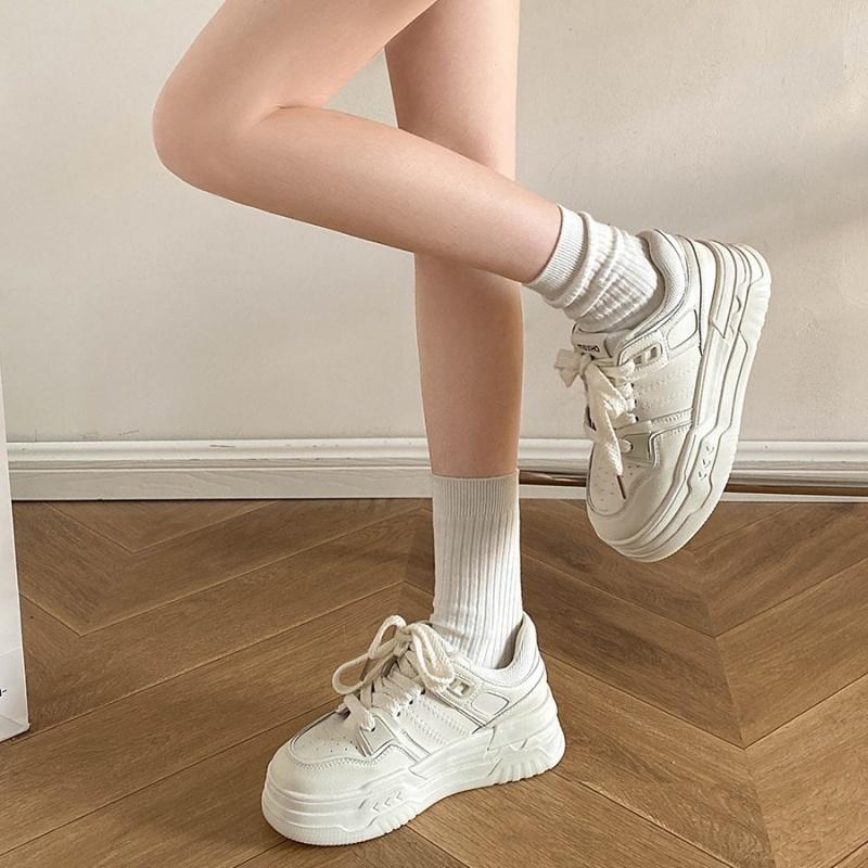 Fashion 2025 Fashionable Elegant New Spring Women's Shoes Platform Female Casual Sneaker Round Toe Shallow Mouth Solid Women Shoes