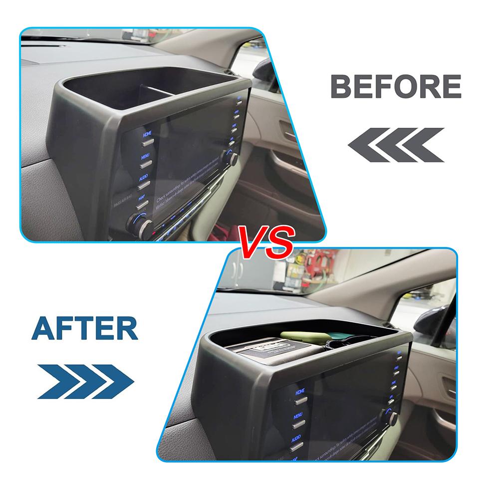 Center Console Dash Storage Tray for Toyota Sienna 2025 2025 2025 2025 Interior Accessories, Dashboard Organizer Behind Screen
