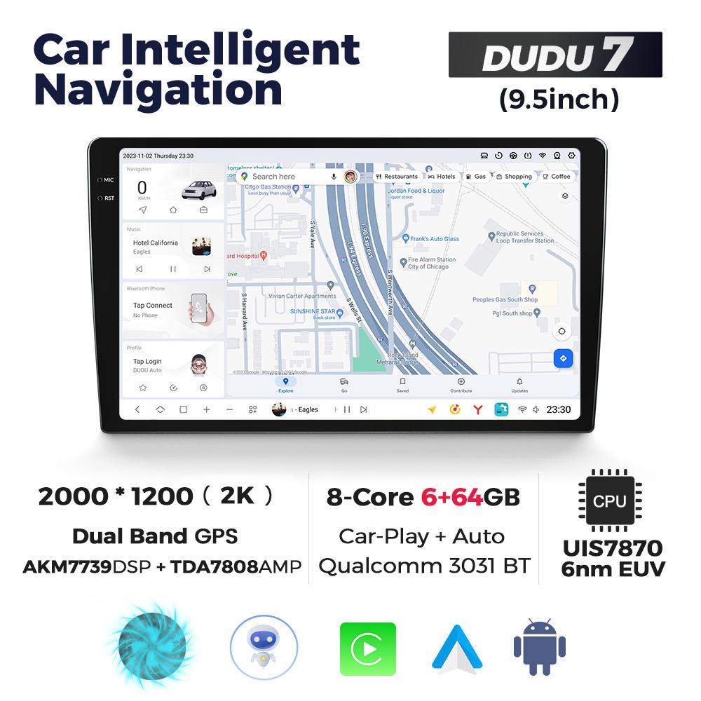 DUDU7 Universal 9.5" 10.36" 11.5" 13 Inch Android Car Radio Stereo Multimedia Video Player GPS CarPlay Auto Intelligent Systems