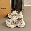 Dad Shoes Women's Spring New Trend Versatile Thick Sole Heightening Mesh Breathable Student Casual Sports Shoes KT-269