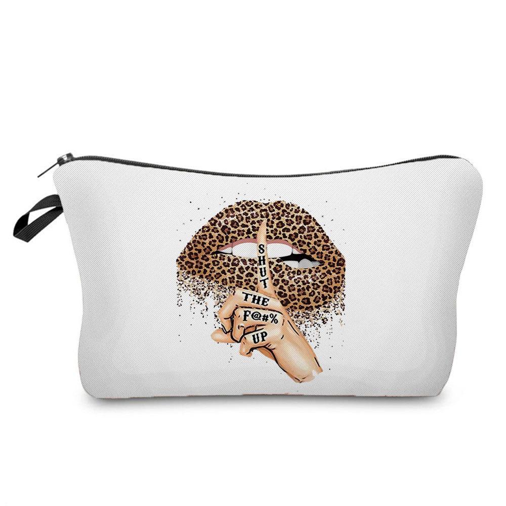 Women Lips Print Cosmetic Bag Toiletries Organize Travel Storage Case 6382