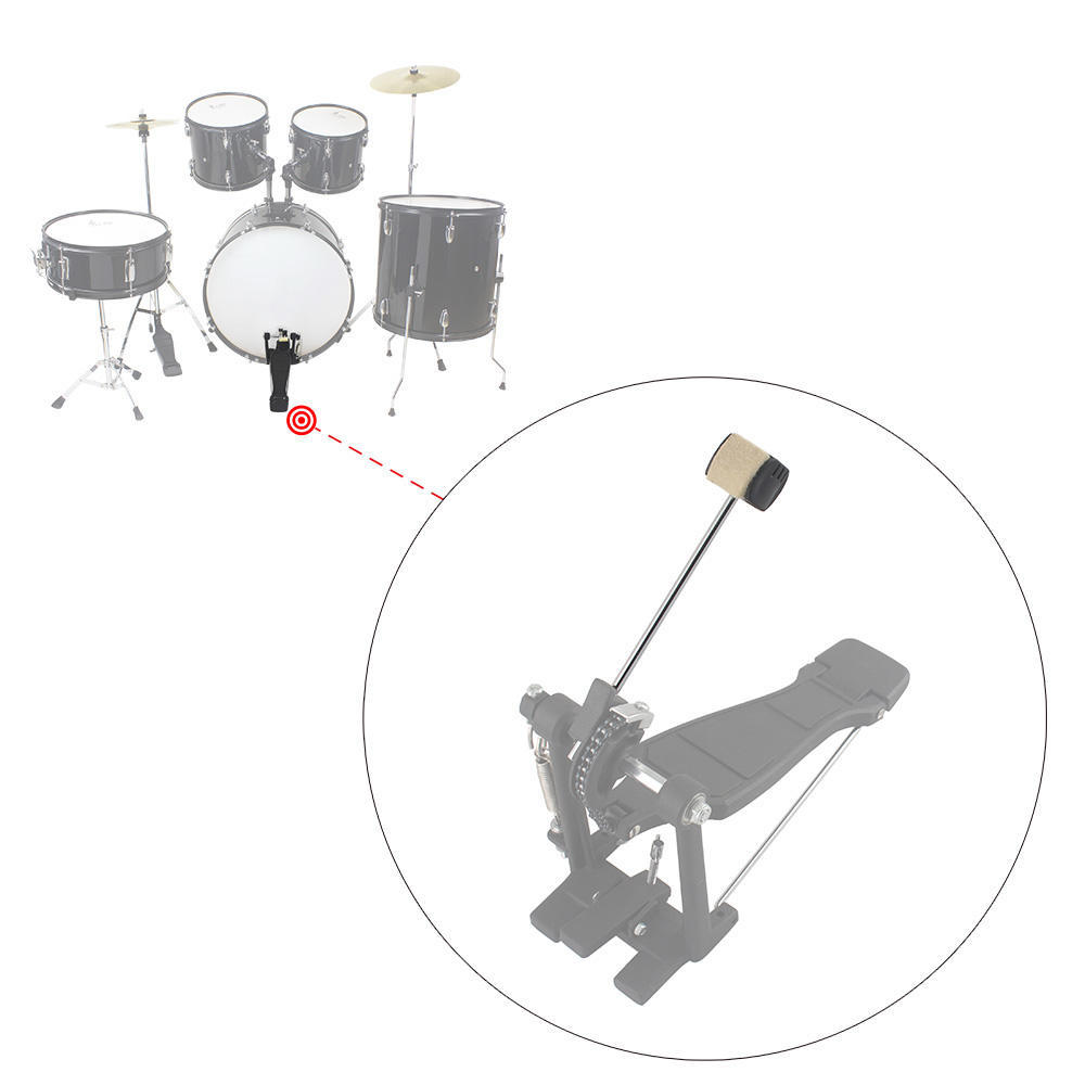 High-quality Bass Drum Pedal Beater Wool Felt Stainless Steel Handle Parts