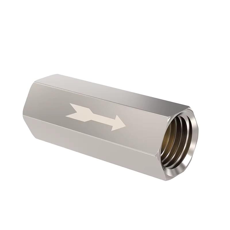 Zawór zwrotny pneumatyczny 6mm 8mm 10mm 1/4 Średnica zewnętrzna Węża Zawór jednokierunkowy Powietrze Gaz Jednokierunkowy Mosiężny Zawór Adapter do Rury Kompresora Powietrza