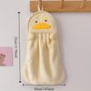 Cartoon Animal Hand Wipe Towels & Gloves - Duck & Penguin Shape, Soft Coral Fleece, Light Beige-Friendly Absorbent Lightweight Hangable