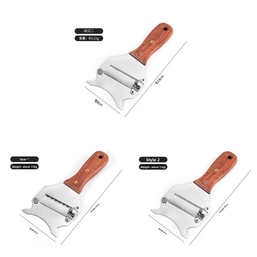 Modern Stainless Steel Truffle Slicer With Wooden Handle Multifunction Cheese And Chocolate Cutter For Gourmet Cooking