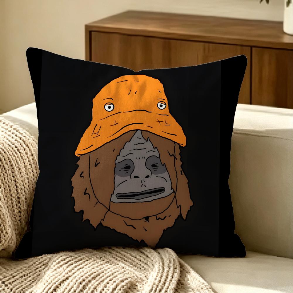 Sassy The Sasquatch Cushion Cover Pillow Cover Nordic Minimalist Throw Doublesided Print Cushion Case For Sofa Bedroom Decor