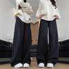 Women's Black Wide-Leg Sweatpants: 2026 New Loose, Lazy Style, Petite, Casual American Fashion