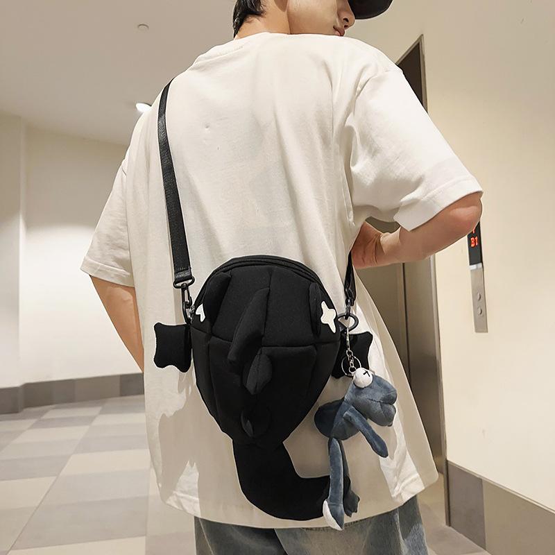 Shark messenger bag women's shoulder bag cute summer commuter mobile phone bag men's trendy cycling bag