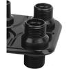 Air Conditioning Bulkhead, 4 Port Air Conditioning Heater Hose Firewall Bulkhead, Fit for Hot Rod Vehicles, for Performance Vehicles (Black)