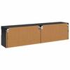 TV Wall Shelves 2 pcs Black Oak Effect 80 x 30 x 40 cm