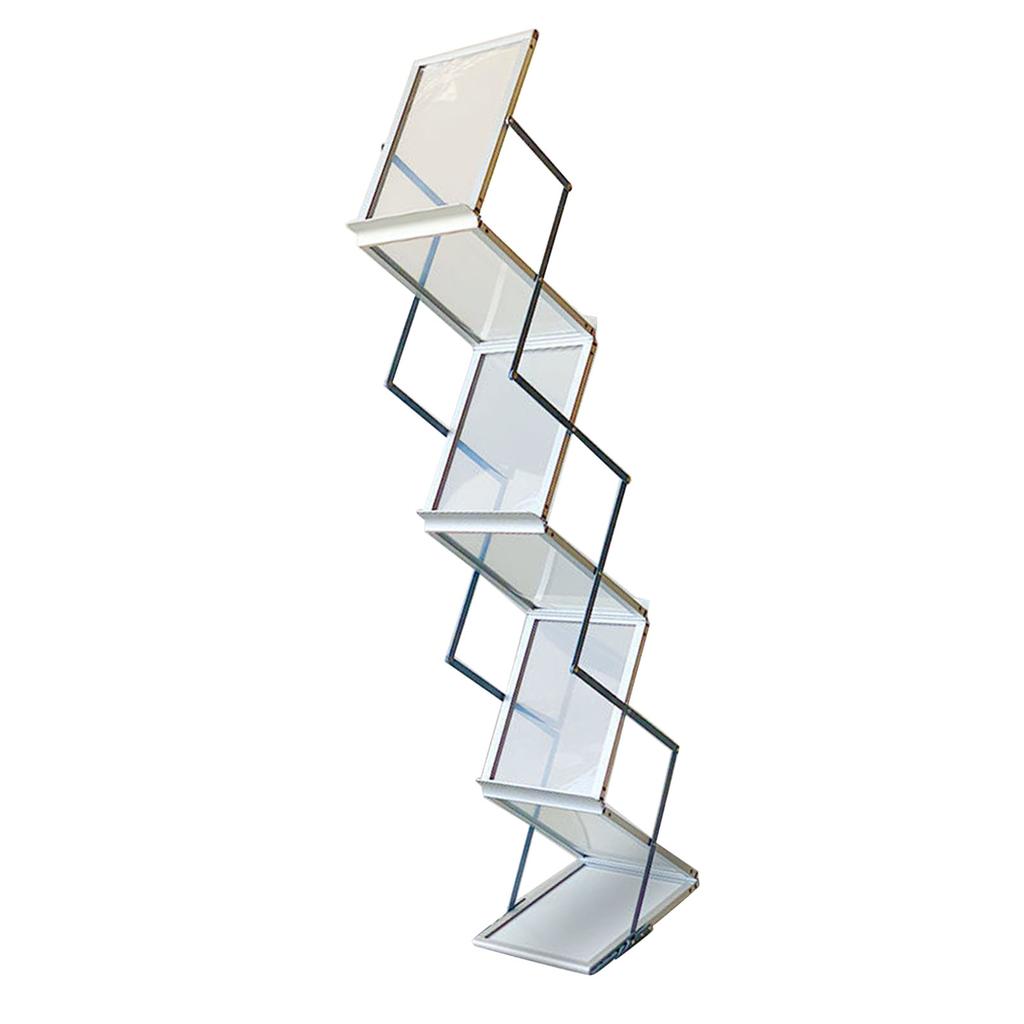 Foldable Magazine Rack Exquisite Foldable Brochure Stand for Exhibitions Office Retail Store
