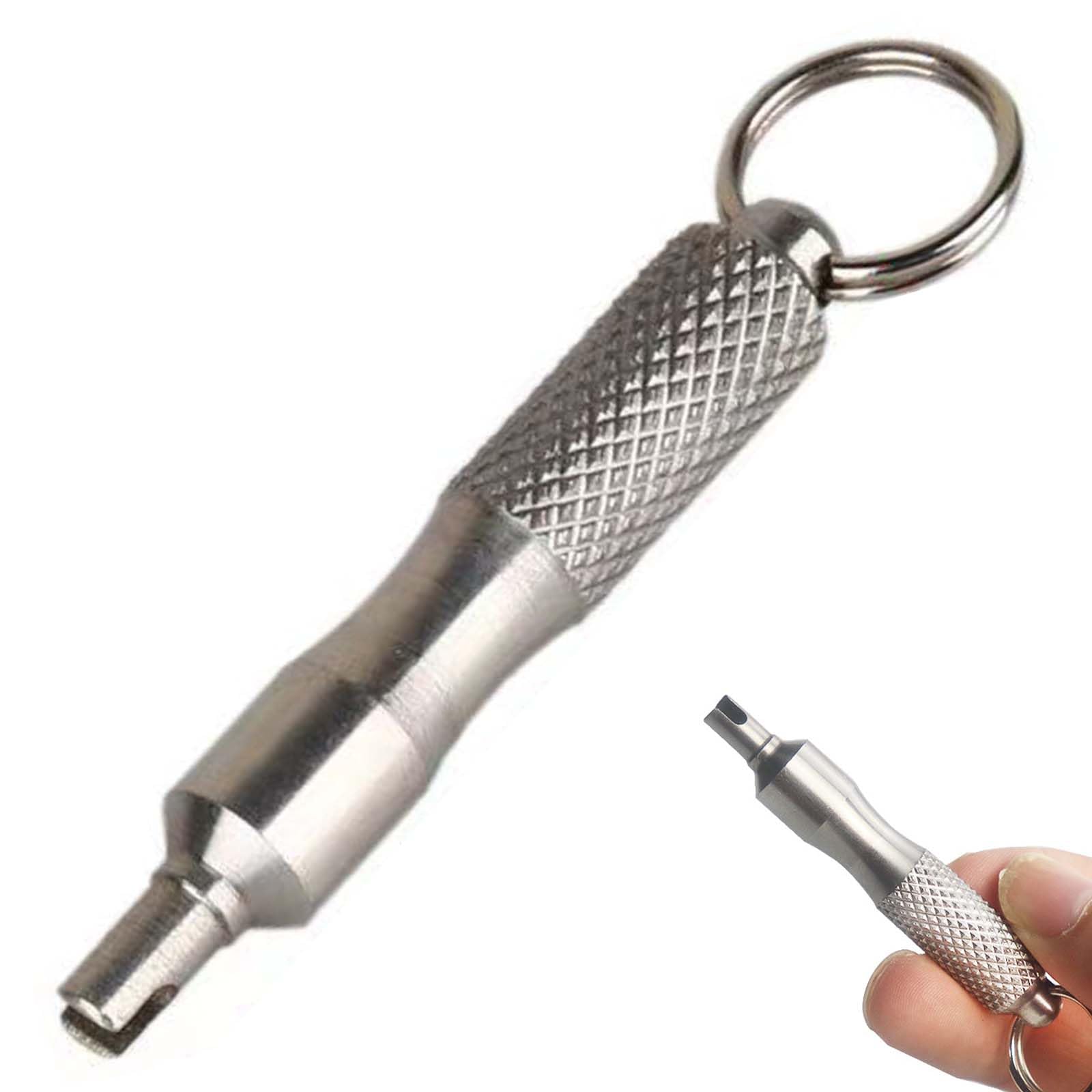 

EsiFare Сердечник вентиля шины Брелок из нержавеющей стали Шина Высокая износостойкость Хорошая коррозионная стойкость Совместим с сердечниками вентилей различных Подходит для и 1 штука