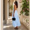 Spice Girls 2026 Summer Wear Sexy V-neck Backless Seaside Vacation Skirt Suspender Dress, Sweet and Spicy Long Dress