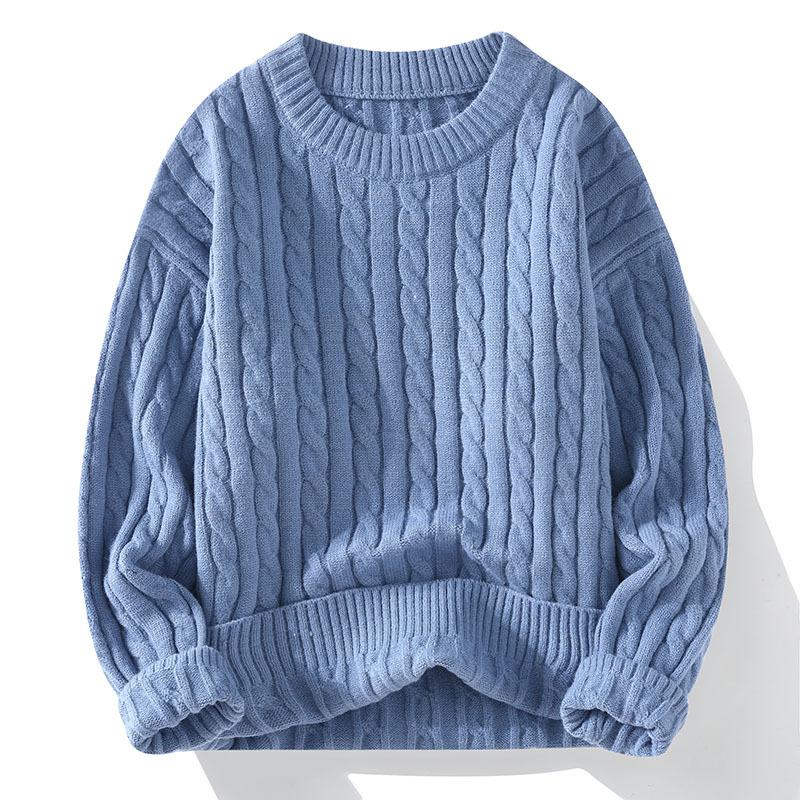 Men's Sweater, Daily Sweater, Autumn, Winter, and Korean Simple and Versatile Long-sleeved Wool