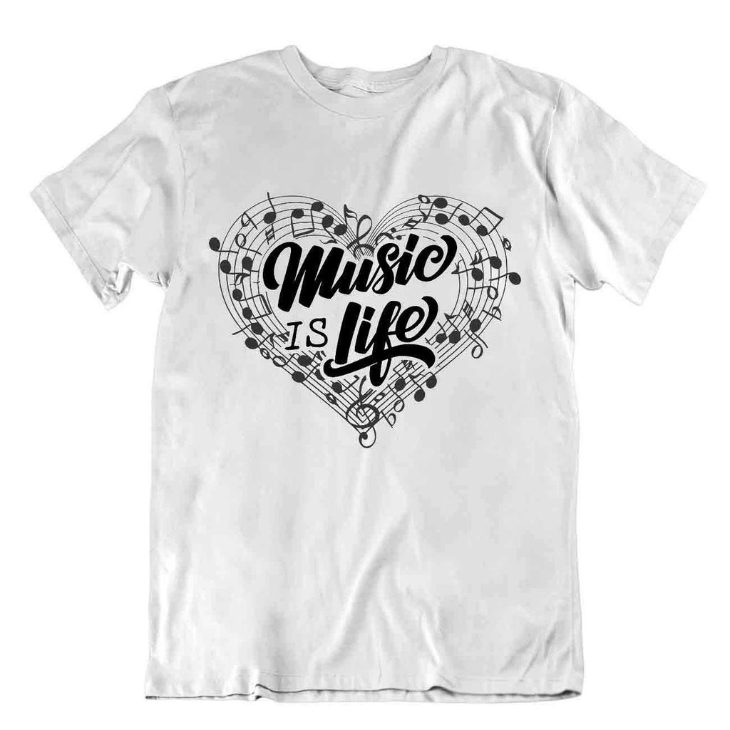 Music Is Life T-Shirt Novelty Slogan Nerd Tee Music And Art Shirt
